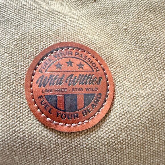 Wild Willies Green Toiletry Canvas Bag Travel Organizer Grooming Pouch - Picture 3 of 6